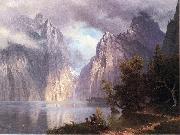 Albert Bierstadt Scene in the Sierra Nevada oil painting picture wholesale
